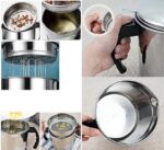 Stainless Steel Oil Filter Pot with Removable Mesh Strainer 1.4L Grease Storage Can Anti-Oil Reusable Cooking Oil Container with Handle and Lid for Kitchen Use - Image 4