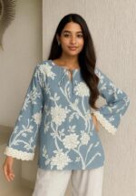 Women’s Printed Short Kurti for Girls | Regular Wear Flared Tunic Top | Stylish & Comfortable Rayon Kurti |Embroidered Short Kurti Top - Image 2