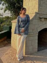 Womens Rayon Full Sleeve Square Neck Printed Short Kurti Stylish Ethnic & Casual Wear Top for Office, College & Daily Use - Image 2