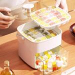 Ice Cube Maker with Tray and Storage Bin | Colorful Ice Cube Storage | Quick & Easy Ice Release| Creative Fruit, Cocktails and Juice | Ideal for Home, Kitchen - Image 8