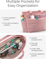 Tote Bag for Woman | Lightweight Puffy Shoulder Handbag with Multi Compartment | Travel, Office, Gym & Daily Use | Durable Taslan Fabric - Image 15