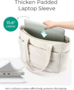 Tote Bag for Woman | Lightweight Puffy Shoulder Handbag with Multi Compartment | Travel, Office, Gym & Daily Use | Durable Taslan Fabric - Image 4