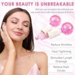 NGG Beauty Crystal Ice Globes for Face & Eyes | Facial Cooling Massage Balls with Handle | Ice Roller Globes for Puffiness, Redness Relief, Soothing, Skin Tightening & Glow - Image 2
