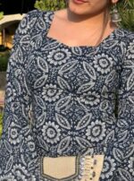 Womens Rayon Full Sleeve Square Neck Printed Short Kurti Stylish Ethnic & Casual Wear Top for Office, College & Daily Use - Image 4