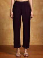 Varanga Women-Zari & Sequin Detailed Ethnic Printed Flared Kaftan With Trouser - Image 7