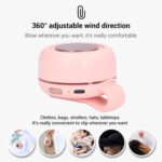 Pocket Clip Fan, Lightweight Fast Wind Speed Flexible USB Rechargeable Portable Fan for Beach for Hiking for Picnic (Pink) - Image 4