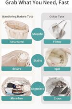 Large Tote Bag for Women | Multi-Pocket Travel Shoulder Bag with Tumbler Pocket | Work, Office, College, Travel & Daily Use Handbag - Image 8