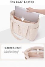 Large Tote Bag for Women | Multi-Pocket Travel Shoulder Bag with Tumbler Pocket | Work, Office, College, Travel & Daily Use Handbag - Image 11