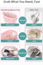 Large Tote Bag for Women | Multi-Pocket Travel Shoulder Bag with Tumbler Pocket | Work, Office, College, Travel & Daily Use Handbag - Image 21