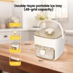 Ice Cube Maker with Tray and Storage Bin | Colorful Ice Cube Storage | Quick & Easy Ice Release| Creative Fruit, Cocktails and Juice | Ideal for Home, Kitchen - Image 3