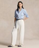 Striped Shirt for Woman | Blue Stripes | Cotton Blend - Image 4