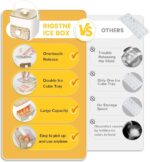 Ice Cube Maker with Tray and Storage Bin | Colorful Ice Cube Storage | Quick & Easy Ice Release| Creative Fruit, Cocktails and Juice | Ideal for Home, Kitchen - Image 7