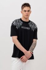 Men’s Oversized Fit Printed Premium Breathable Cotton, All Day Comfort Half Sleeve Crew Neck Oversized Tshirt - Image 5