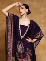 Varanga Women-Zari & Sequin Detailed Ethnic Printed Flared Kaftan With Trouser - Image 6