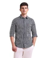 U.S. POLO ASSN. Men Cotton Modal Vertical Striped Tailored Fit Shirt - Image 6