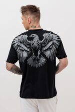 Men’s Oversized Fit Printed Premium Breathable Cotton, All Day Comfort Half Sleeve Crew Neck Oversized Tshirt - Image 2