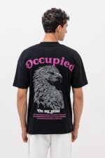 Men’s Oversized Fit Printed Premium Breathable Cotton, All Day Comfort Half Sleeve Crew Neck Oversized Tshirt - Image 7