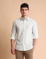 U.S. POLO ASSN. Men Cotton Modal Vertical Striped Tailored Fit Shirt - Image 5