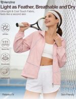 Venzina® Sunscreen Jacket for Women UV Jacket for Women UPF 50+ Sun Protection Cropped Hoodie Ultra Lightweight Breathable Mesh Lining Outdoor Cycling - Image 2
