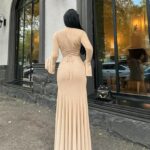 Flared Full Sleeve Fit and Flare Maxi Dress for Women - Image 9