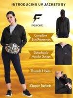 FABSPORTS Women's UV Protection Sun Screen Jacket, Full Zip Sun Protection Clothing, Lightweight with UPF 50+ Protection for Outdoors, with Pockets, Sun Protective Clothing for Women - Image 3