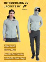 FABSPORTS Men's UV Protection Sun Screen Jacket, Sun Protection Clothing, Lightweight with UPF 50+ Protection for Outdoors - Image 10