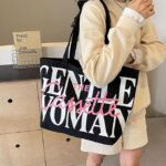 Kraptick Tote Bag – White Printed Canvas with Compact Design Casual Shoulder Style Tote Bag for Travel or Grocery Shopping Large Capacity and Lightweight Fashionable and Useful for Daily Use - Image 7