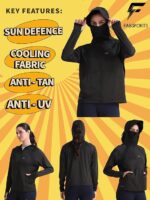 FABSPORTS Women's UV Protection Sun Screen Jacket, Full Zip Sun Protection Clothing, Lightweight with UPF 50+ Protection for Outdoors, with Pockets, Sun Protective Clothing for Women - Image 4