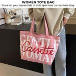 Kraptick Tote Bag – White Printed Canvas with Compact Design Casual Shoulder Style Tote Bag for Travel or Grocery Shopping Large Capacity and Lightweight Fashionable and Useful for Daily Use - Image 10