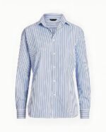 Striped Shirt for Woman | Blue Stripes | Cotton Blend - Image 5
