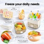 Ice Cube Maker with Tray and Storage Bin | Colorful Ice Cube Storage | Quick & Easy Ice Release| Creative Fruit, Cocktails and Juice | Ideal for Home, Kitchen - Image 5