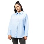 CRAMPLE® Oversize Plain Shirt for Ladies Casual Long Sleeve Blouse for Women