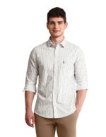 U.S. POLO ASSN. Men Cotton Modal Vertical Striped Tailored Fit Shirt