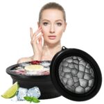 Face Ice Bowl Foldable Silicone Facial Ice Bath Kit Ice Pack Portable Facial Ice Therapy Bowl with Built-In Icetray for Cold Compress Skin Tightening, Puffiness Relief Glowing Skin Beauty Tool