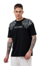 Men’s Oversized Fit Printed Premium Breathable Cotton, All Day Comfort Half Sleeve Crew Neck Oversized Tshirt
