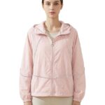 Venzina® Sunscreen Jacket for Women UV Jacket for Women UPF 50+ Sun Protection Cropped Hoodie Ultra Lightweight Breathable Mesh Lining Outdoor Cycling
