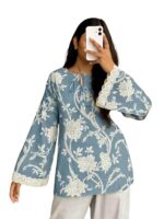 Women’s Printed Short Kurti for Girls | Regular Wear Flared Tunic Top | Stylish & Comfortable Rayon Kurti |Embroidered Short Kurti Top