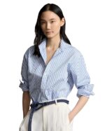 Striped Shirt for Woman | Blue Stripes | Cotton Blend