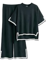 TYSORT Women Casual Summer co ords Set Track Suit Oversized Top Baggy Pant,Top and Pajama Set - Image 15