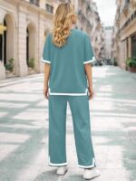 TYSORT Women Casual Summer co ords Set Track Suit Oversized Top Baggy Pant,Top and Pajama Set - Image 12