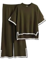 TYSORT Women Casual Summer co ords Set Track Suit Oversized Top Baggy Pant,Top and Pajama Set - Image 16