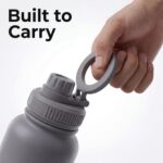 HYV MagFlex Insulated Water Bottle 1 Litre | Tripod with Magnetic Lid | Stainless Steel Sipper Bottle for Adults & Kids | Hot & Cold Flask for Gym, Office, Travel | Leakproof | Cashmere Beige - Image 6
