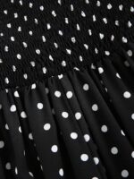 Aahwan Polka Dots Halter Long Dress Backless A Line Flared Vintage Party Club Dresses for Women's & Girl's - Image 3