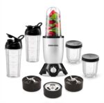 Cookwell Bullet Mixer Grinder (5 Jars, 3 Blades, Silver) - Copper, 600 Watts - 2 Year Warranty