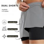Men’s 2 in 1 Active Dual Shorts with Inner Tights | Double Layer Gym Shorts | Running, Training & Sports Shorts with Pocket Plus Size (S to 6XL) - Image 3