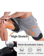 Men’s 2 in 1 Active Dual Shorts with Inner Tights | Double Layer Gym Shorts | Running, Training & Sports Shorts with Pocket Plus Size (S to 6XL) - Image 4