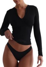SIGHTBOMB Microfiber Ultra Soft Round Neck Front Zip Long Sleeve Cuddle TEE Active WEAR/Casual WEAR TOP for Women - Image 4