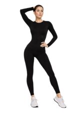 Celary Korean Women Gym Wear Set | Full Sleeves Workout Top & High Waist Leggings |Fully Stretchable Slim Fit Activewear | Fitness Activewear Set for Gym, Yoga, Running, Training - Image 8
