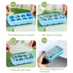 BIDFUL [3 Pack] Yellow Ice Cube Tray with Lids, 2-Inch Large Silicone Flexible 8-Cavity Ice Maker Molds for Whiskey & Cocktails, Easy-Release Reusable Ice Cubes, BPA-Free - Image 6