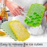 CLOUDVALLEY 4 Pack Silicone Ice Cube Trays with Lids Easy-Release Hexagon Ice Maker for Freezer, Reusable Food-Grade Ice Molds for Cocktail Bar, Whiskey, Iced Coffee & Home Kitchen (Multi Color) - Image 5